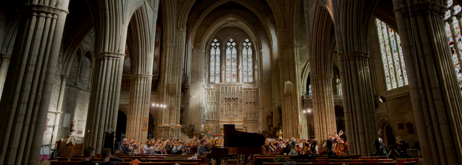 Orchestral concert in rehearsal at All Saints Hove